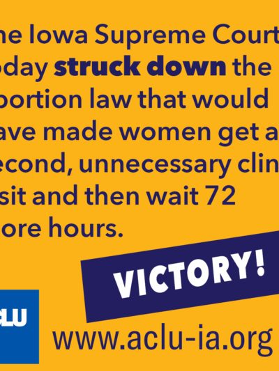 72 hour abortion law win social media graphic