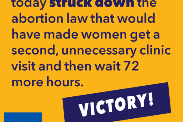 72 hour abortion law win social media graphic
