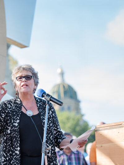 Donna at a Rally