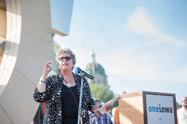 Donna at a Rally