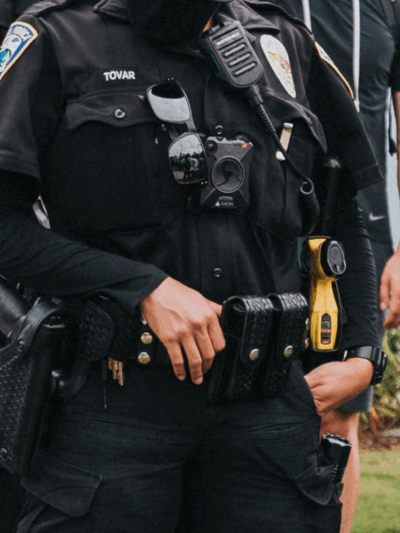 Police officer with a body camera