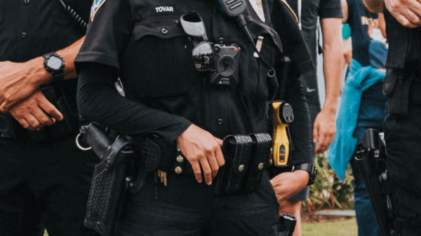 Police officer with a body camera