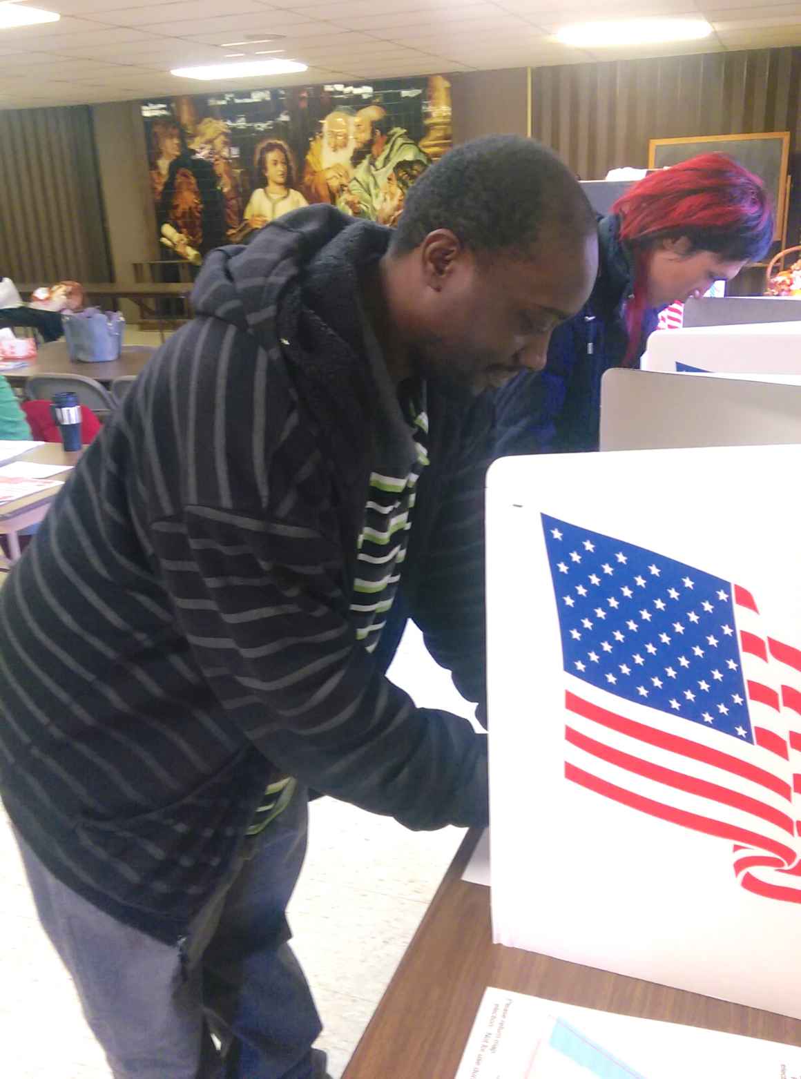 African-American man voting 2014