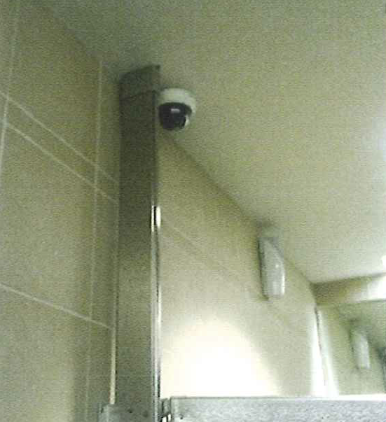 Iowa City Public Library Camera in Bathroom