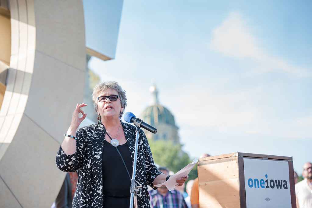 Donna at a Rally