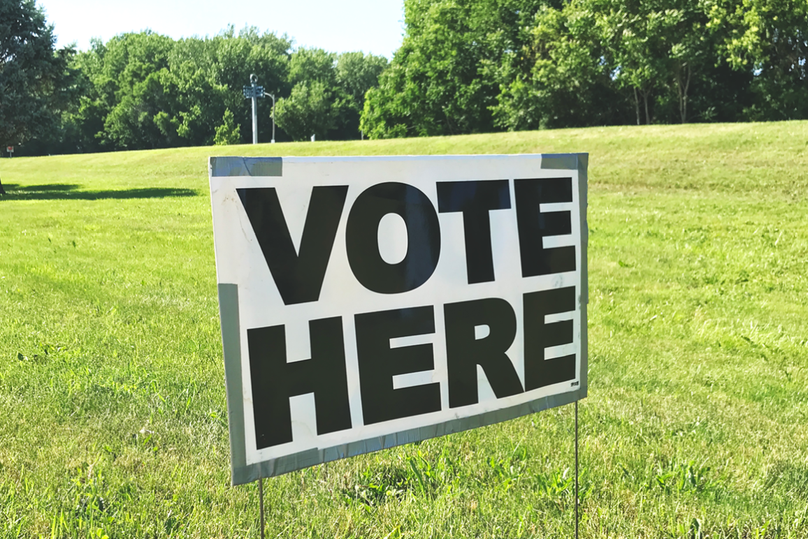Voting rights sign