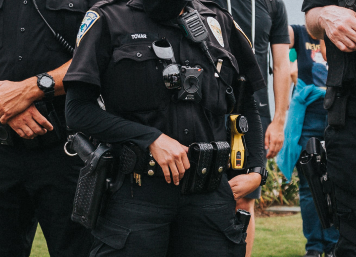 Police officer with a body camera