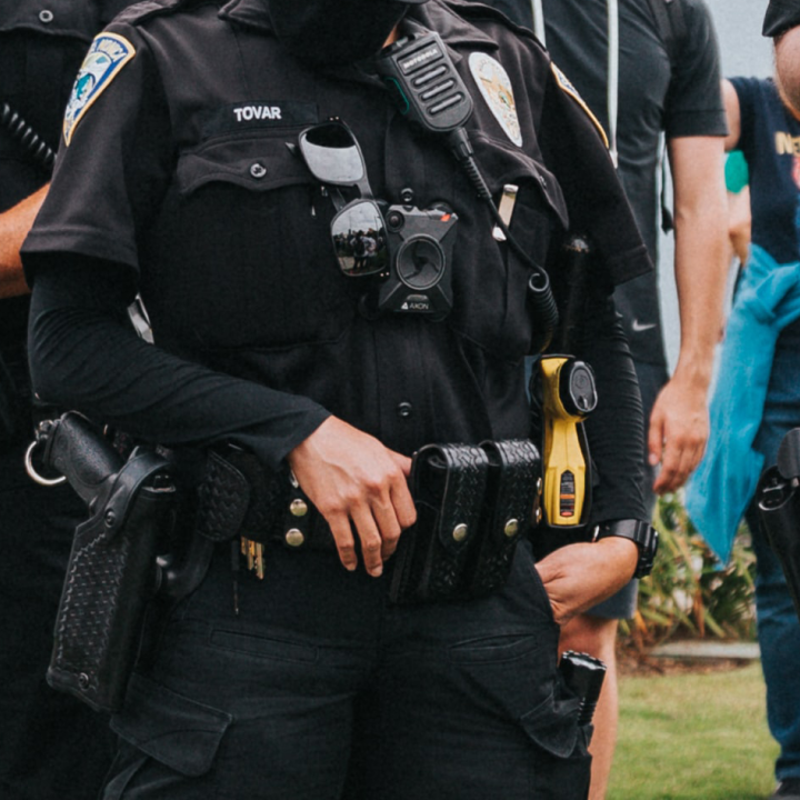 Police officer with a body camera