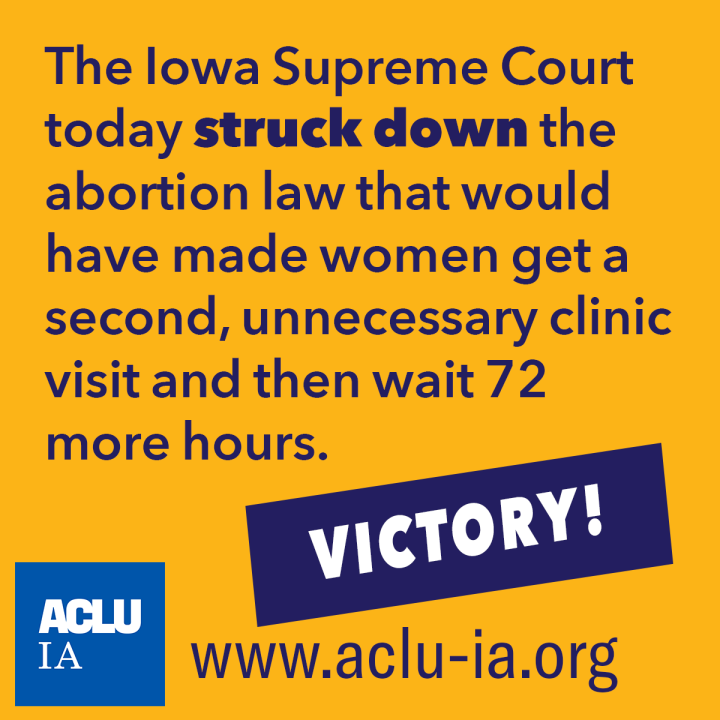 72 hour abortion law win social media graphic 